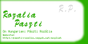 rozalia paszti business card