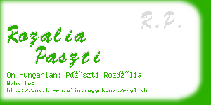 rozalia paszti business card